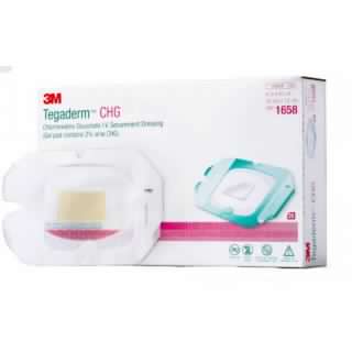 3M #1658 - Tegaderm CHG Chlorhexidine Gluconate I.V. Securement Dressing 4X4.75, Each